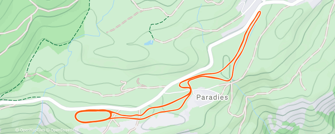 Map of the activity, Morning Nordic Ski