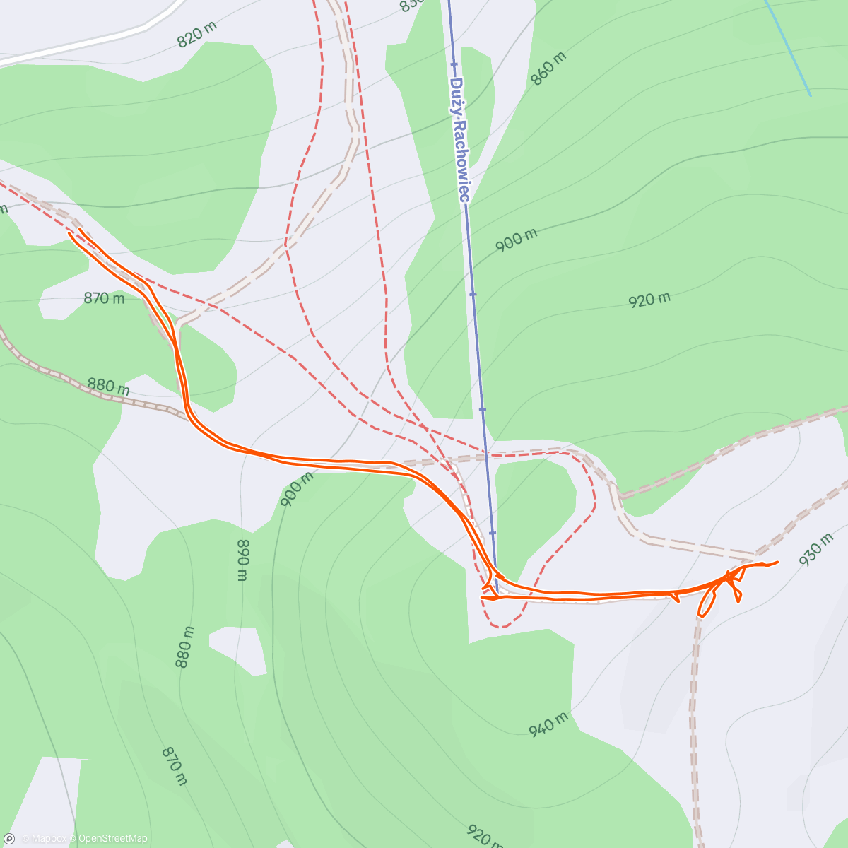 Map of the activity, Rachowiec - wschód słońca