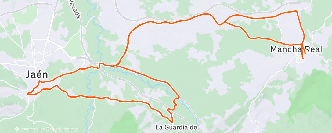 Map of the activity, Bicicleta por la mañana