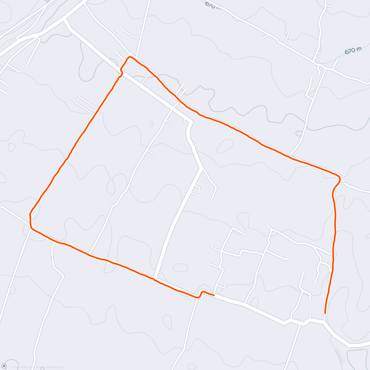 Map of the activity, Back after viral fever 4km Running
