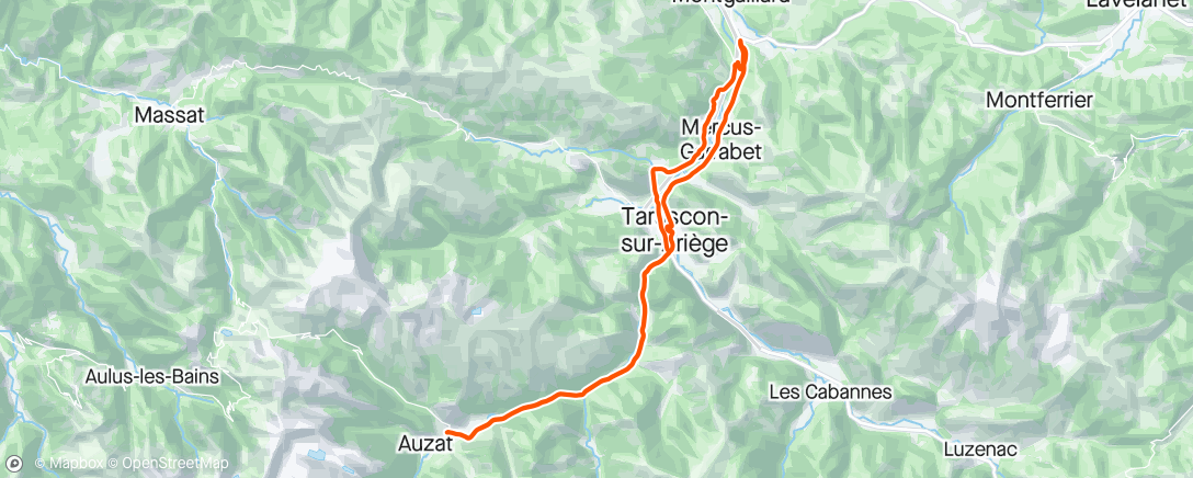 Map of the activity, Very windy and cold ride