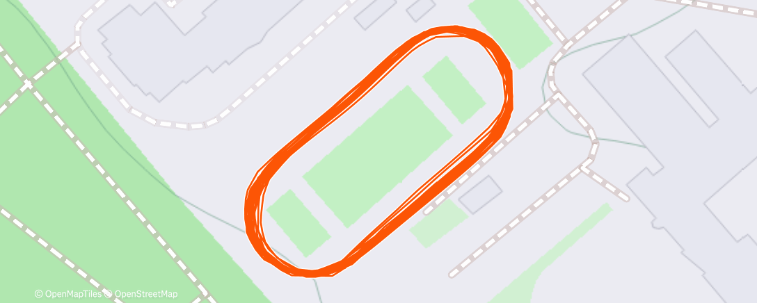 Map of the activity, Afternoon Run