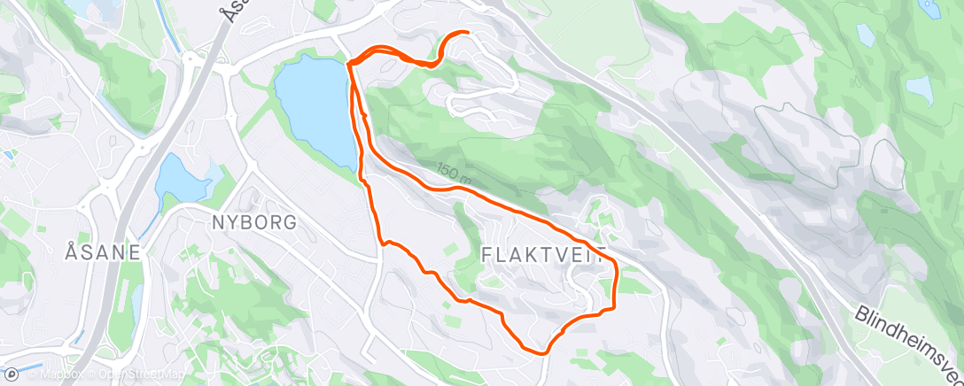 Map of the activity, Søndagstur med pitstop