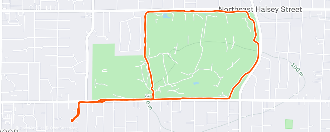 Map of the activity, Afternoon Trail Run