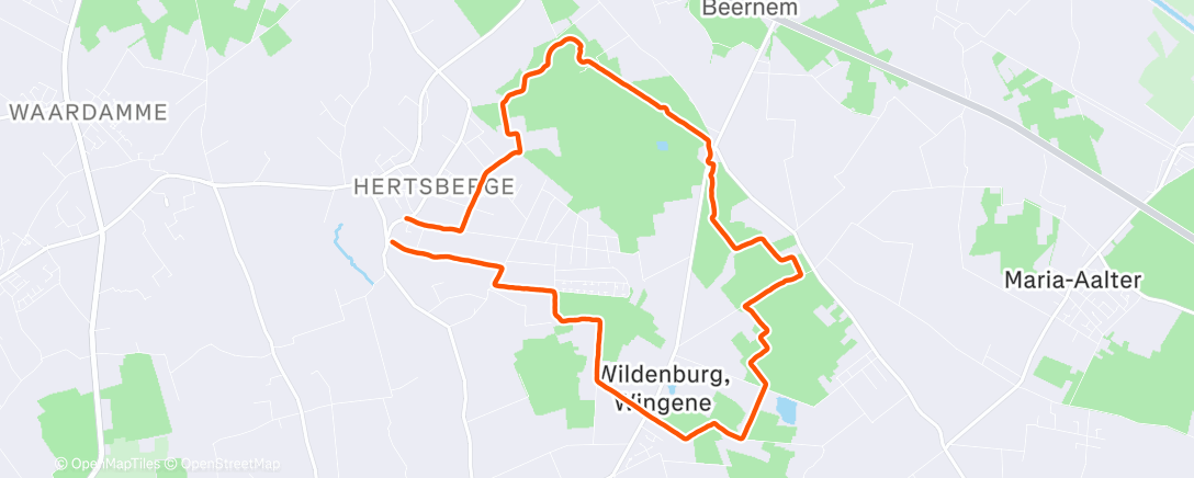 Peta aktivitas, Namiddagloop