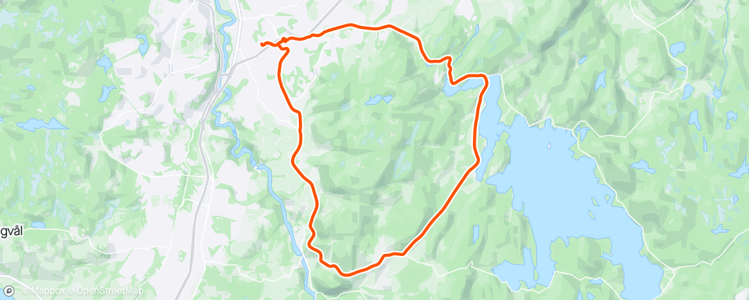 Map of the activity, Jonsvatnet veslerunde (42)