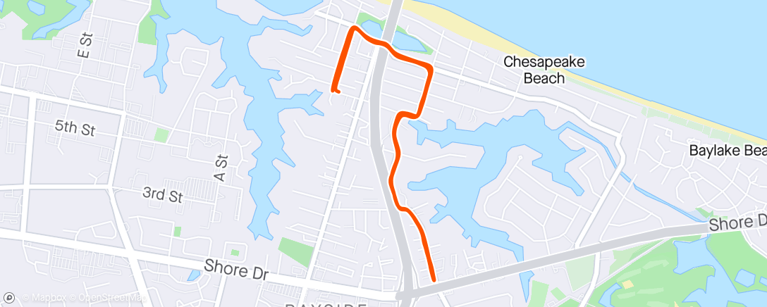 Map of the activity, Evening Run with both girls and Commonwealth Run Club