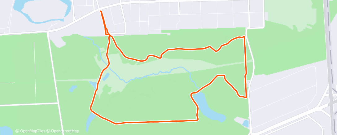 Map of the activity, Дневной забег