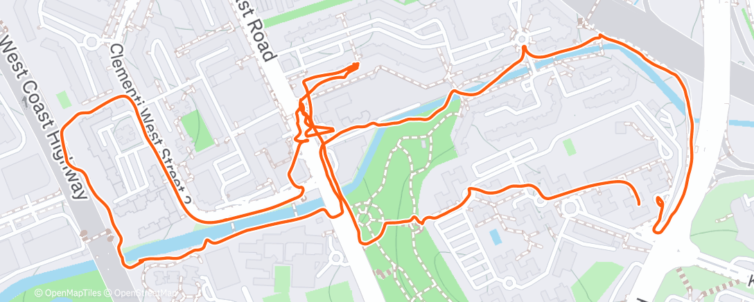 Map of the activity, Morning Walk