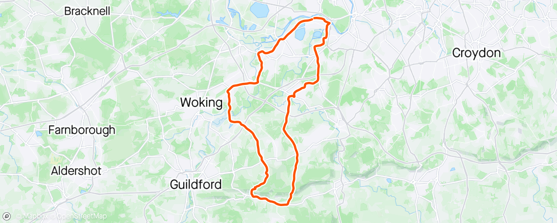 Map of the activity, Surrey Hills with Paul