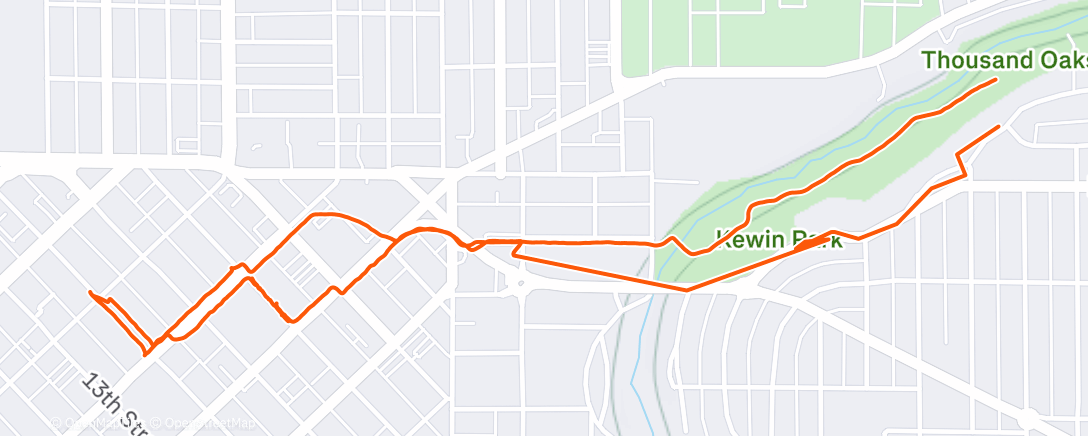 Map of the activity, Morning Hike