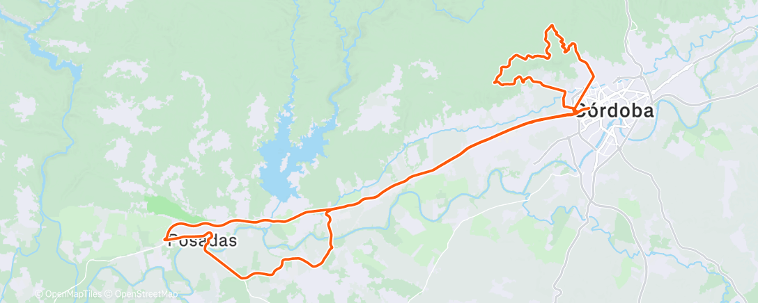Map of the activity, Cambios de ritmo al principio en puerto y después series en llano