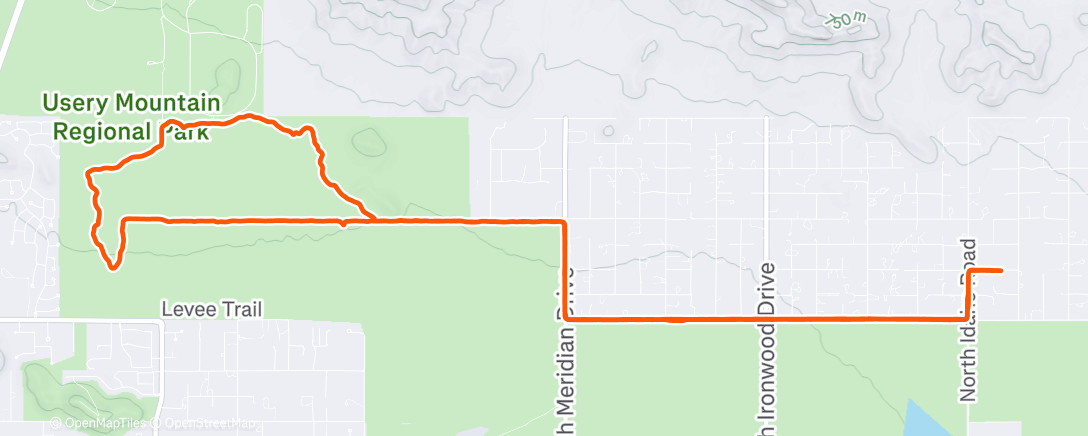 Map of the activity, Morning Run