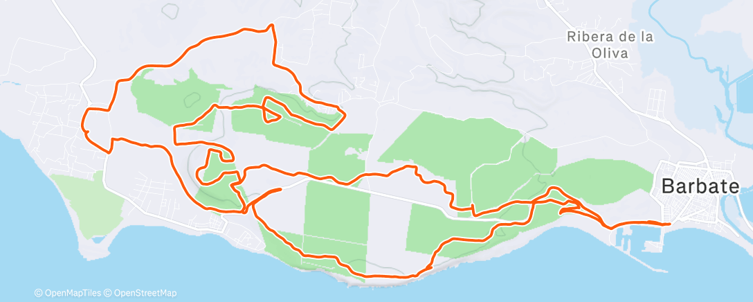 Map of the activity, La Breña