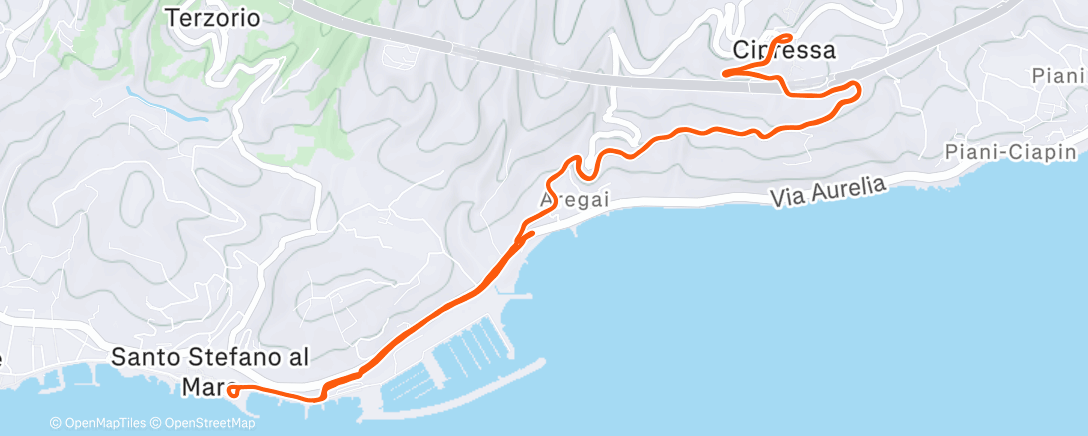 Карта физической активности (Cipressa – ci pressa)