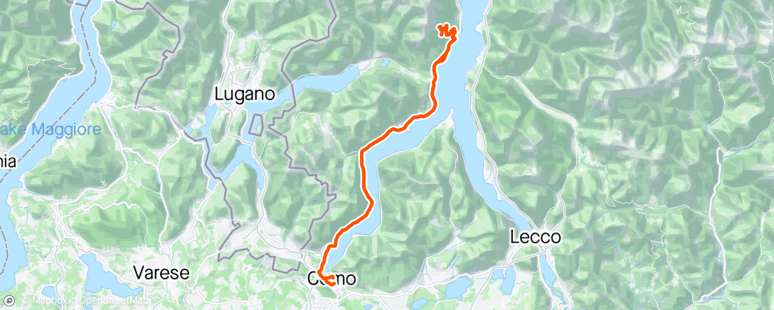 Map of the activity, Monti di Treccione