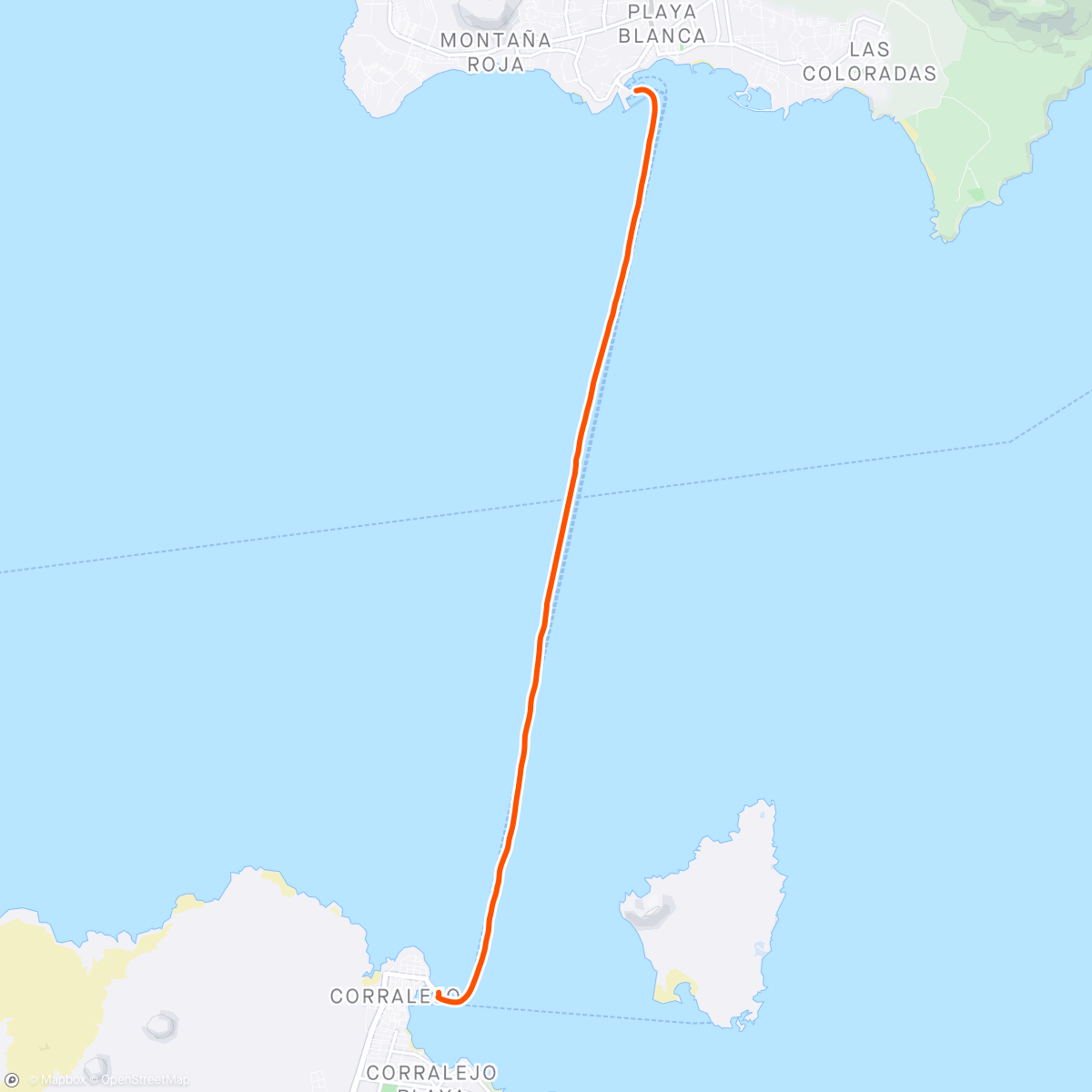 Mapa da atividade, 🇪🇸 Transfer Lanzarote->Fuerteventura