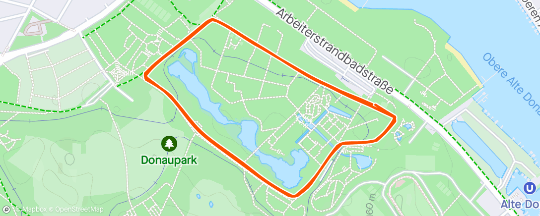 Map of the activity, Donaupark parkrun 🇦🇹