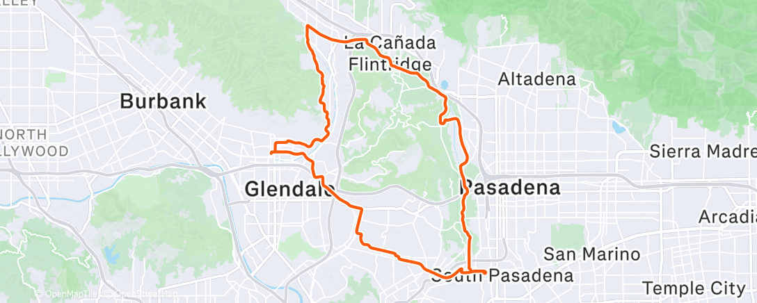 Map of the activity, Lunch Ride