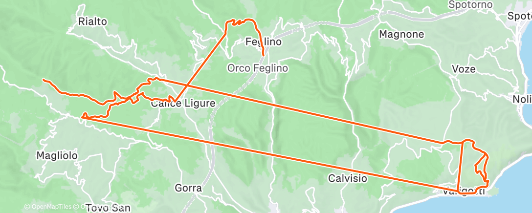 Map of the activity, Fahrt am Morgen