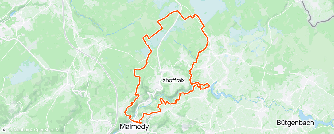 Map of the activity, Extra Trail zwart - Malmedy