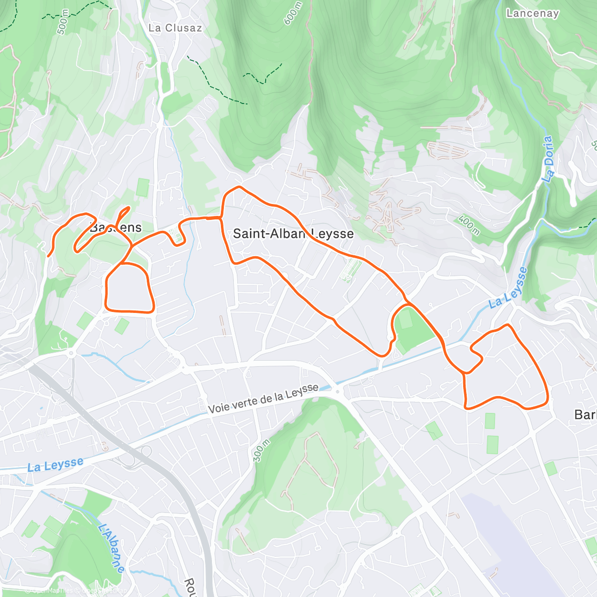 Map of the activity, Footing en soirée 🏃‍➡️🌦🇩🇰