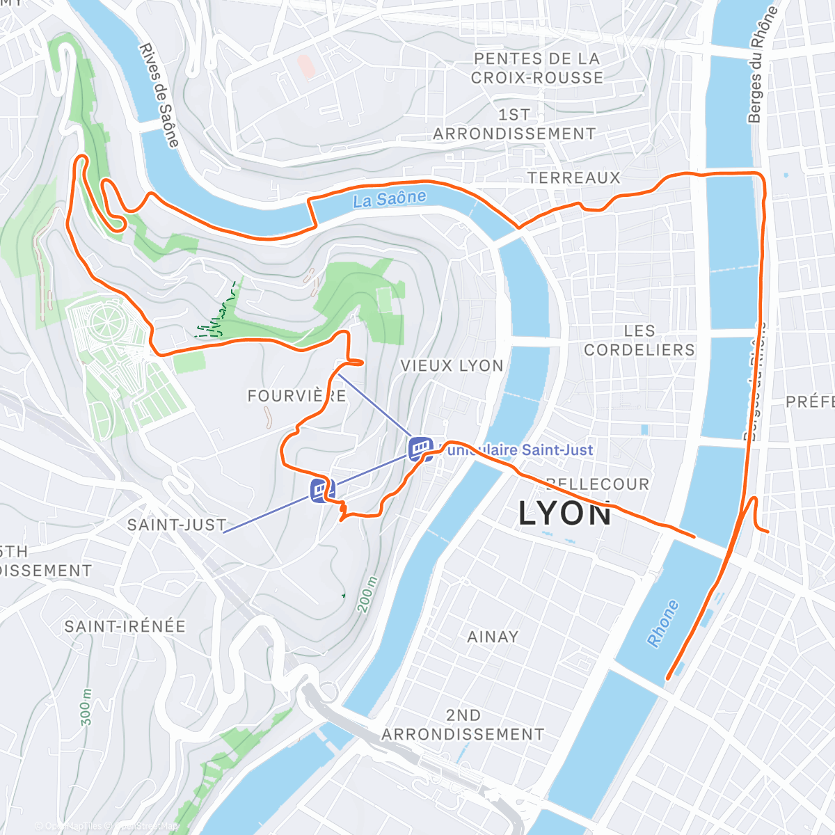 Map of the activity, Touristos