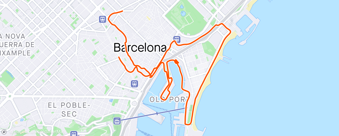 Map of the activity, Afternoon Run - mer sightseeing