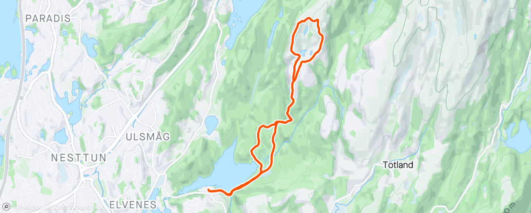 Map of the activity, Skardalsfjellet.