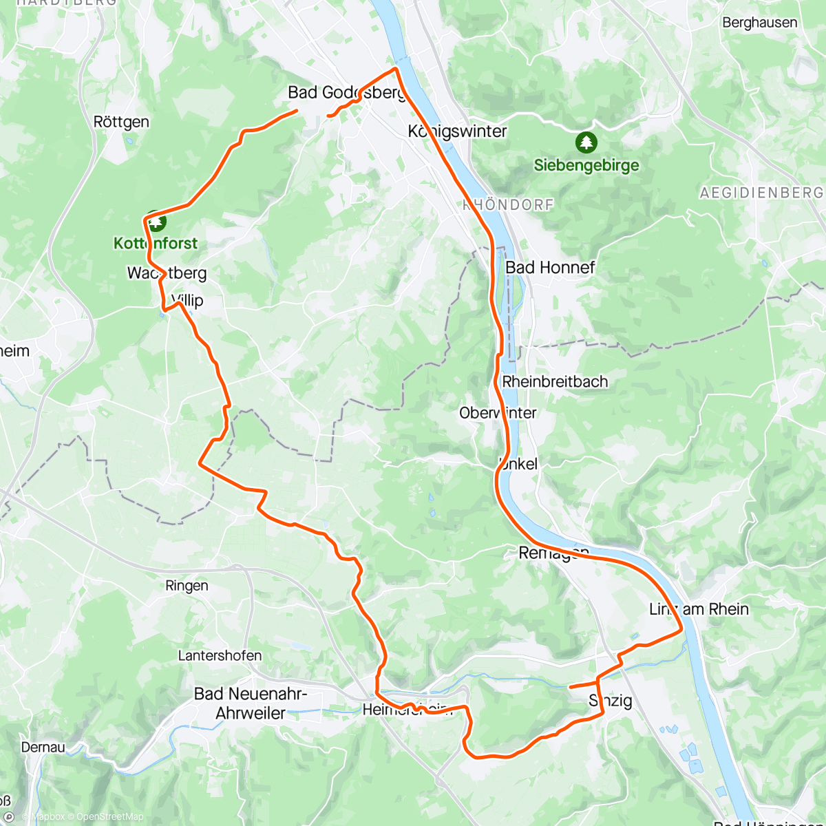 Carte de l'activité CX/RR (10:90) - Rheinslalom-Ahrtal-Kottenforst