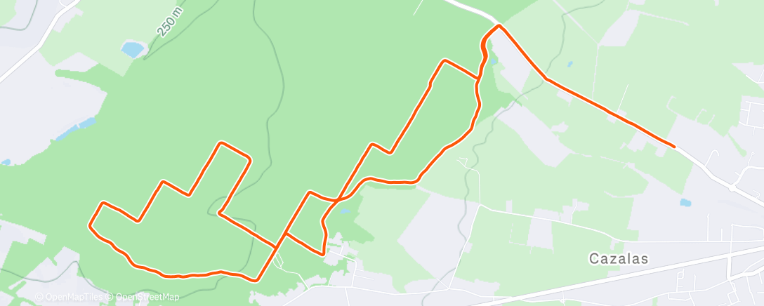 Map of the activity, Afternoon Mountain Bike Ride