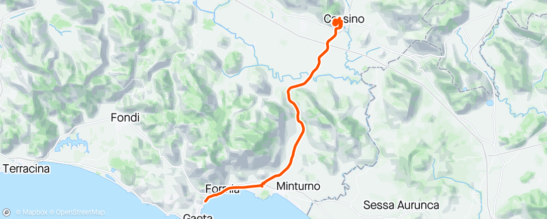 Carte de l'activité Giro mattutino