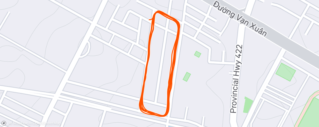 Map of the activity, Evening Run