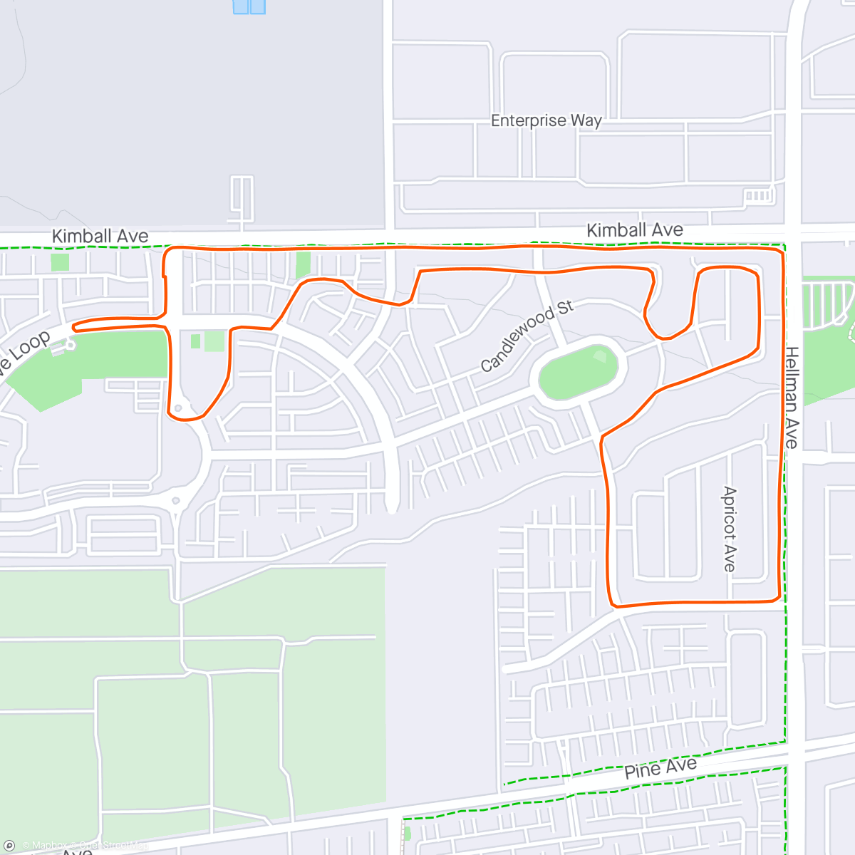 Map of the activity, Late Night Run
