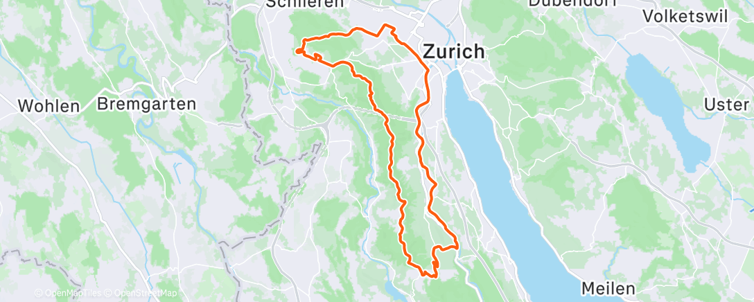 Map of the activity, Afternoon Ride