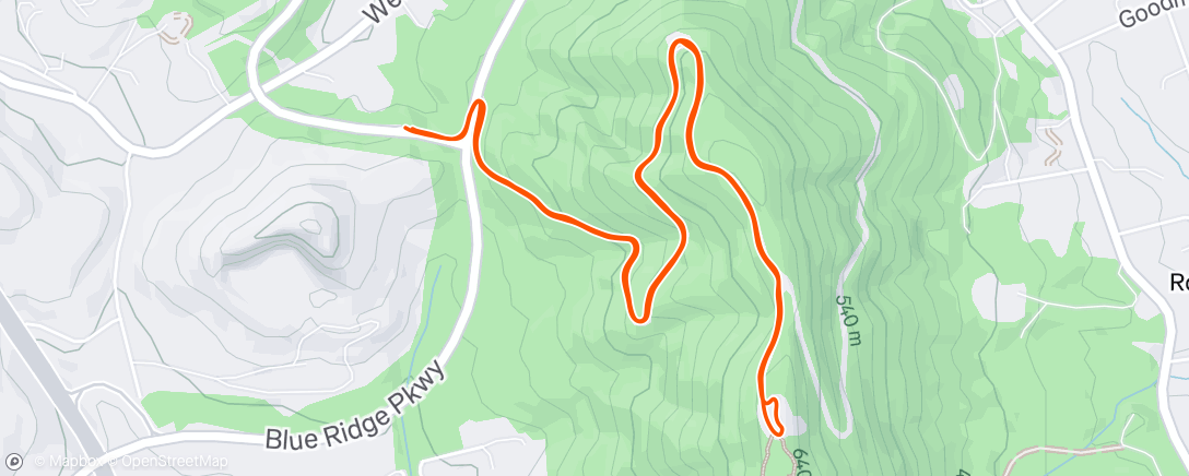 Map of the activity, Evening Hike