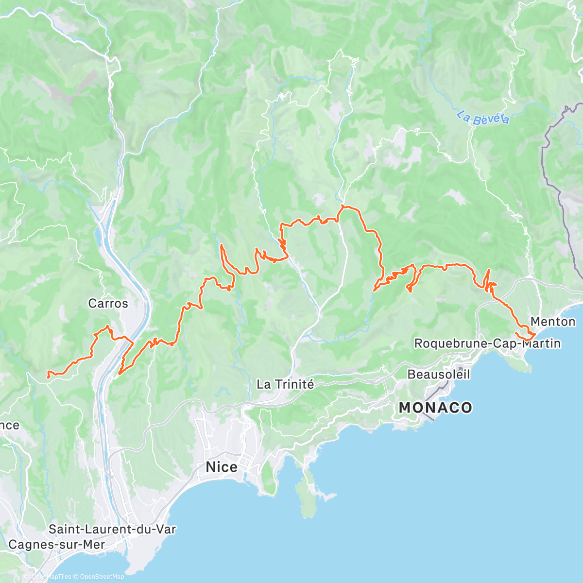 Карта физической активности (Vélo dans l'après-midi)