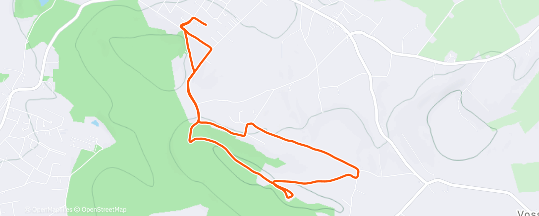 Map of the activity, Afternoon Run