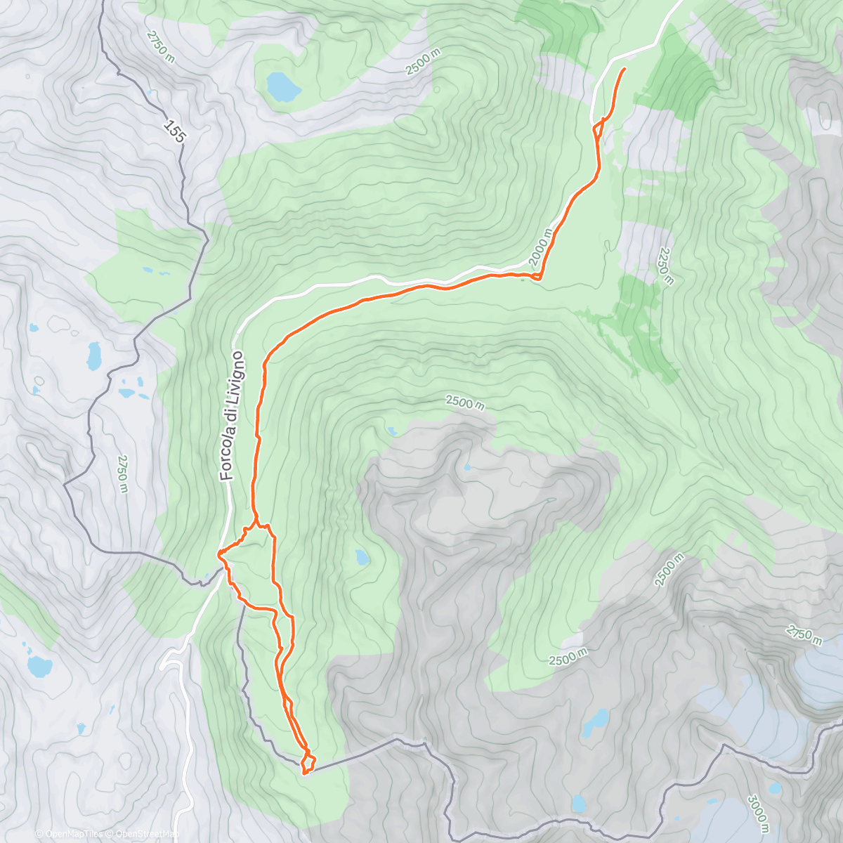 Map of the activity, Tourenskilauf am Nachmittag