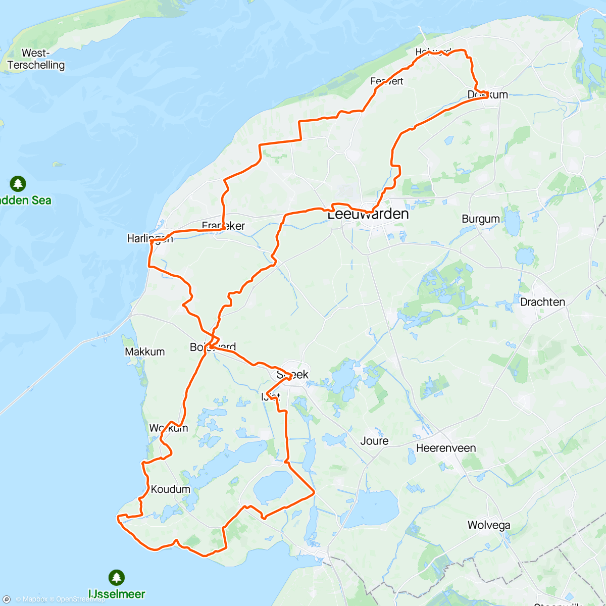 活动地图，Fietselfstedentocht 2024