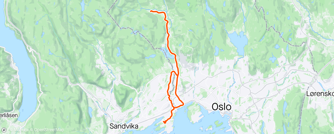 Mapa de la actividad (Sørkedalen)