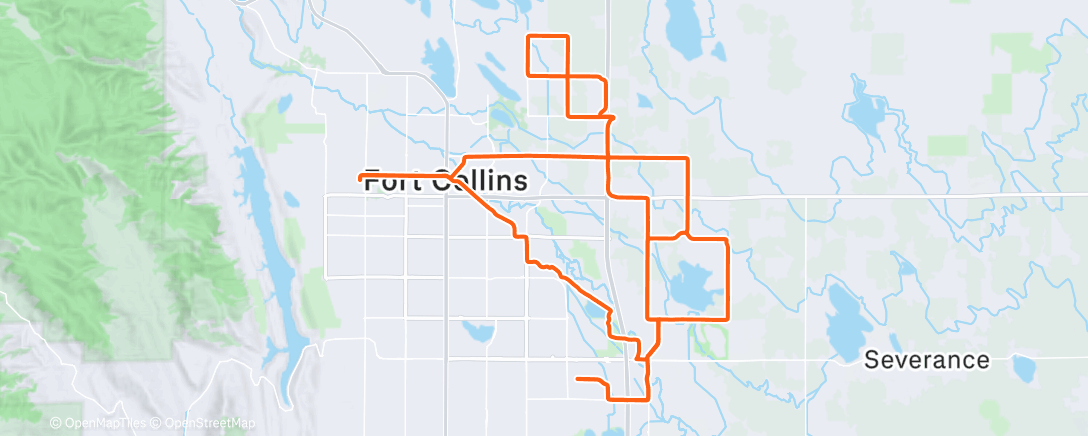 Map of the activity, Morning Gravel Ride