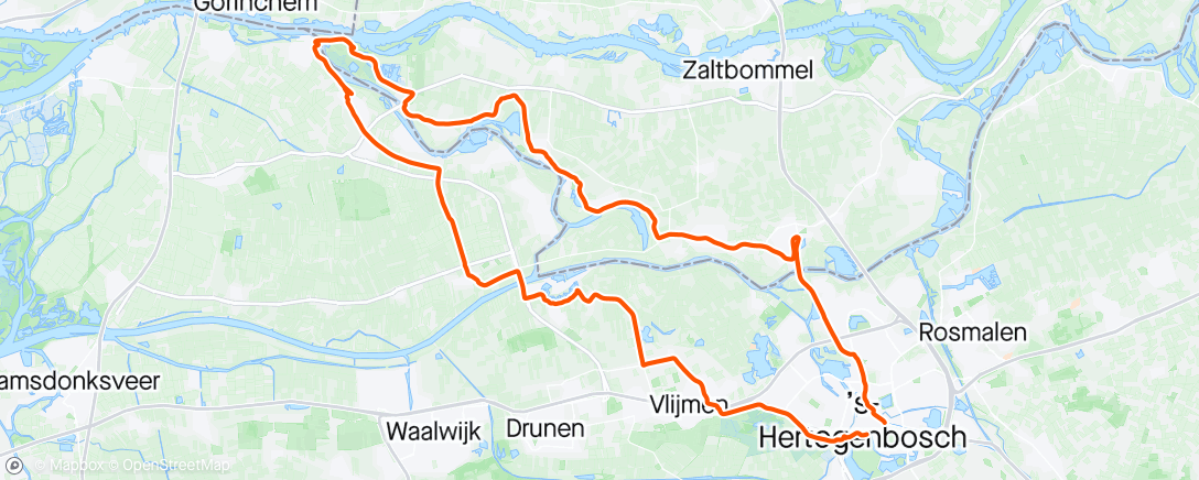 Map of the activity, Morning Ride solo met de rest van Nederland op de e-bike😬