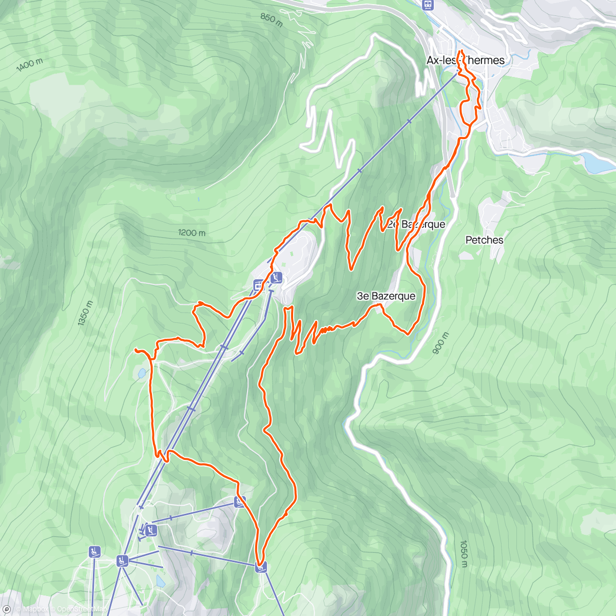 アクティビティ「Trail le matin reco du 25 de UltrAriège avec test de matériel avec intersport ax」の地図