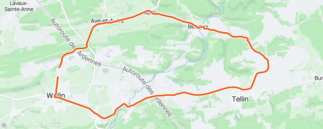 Map of the activity, Afternoon Ride