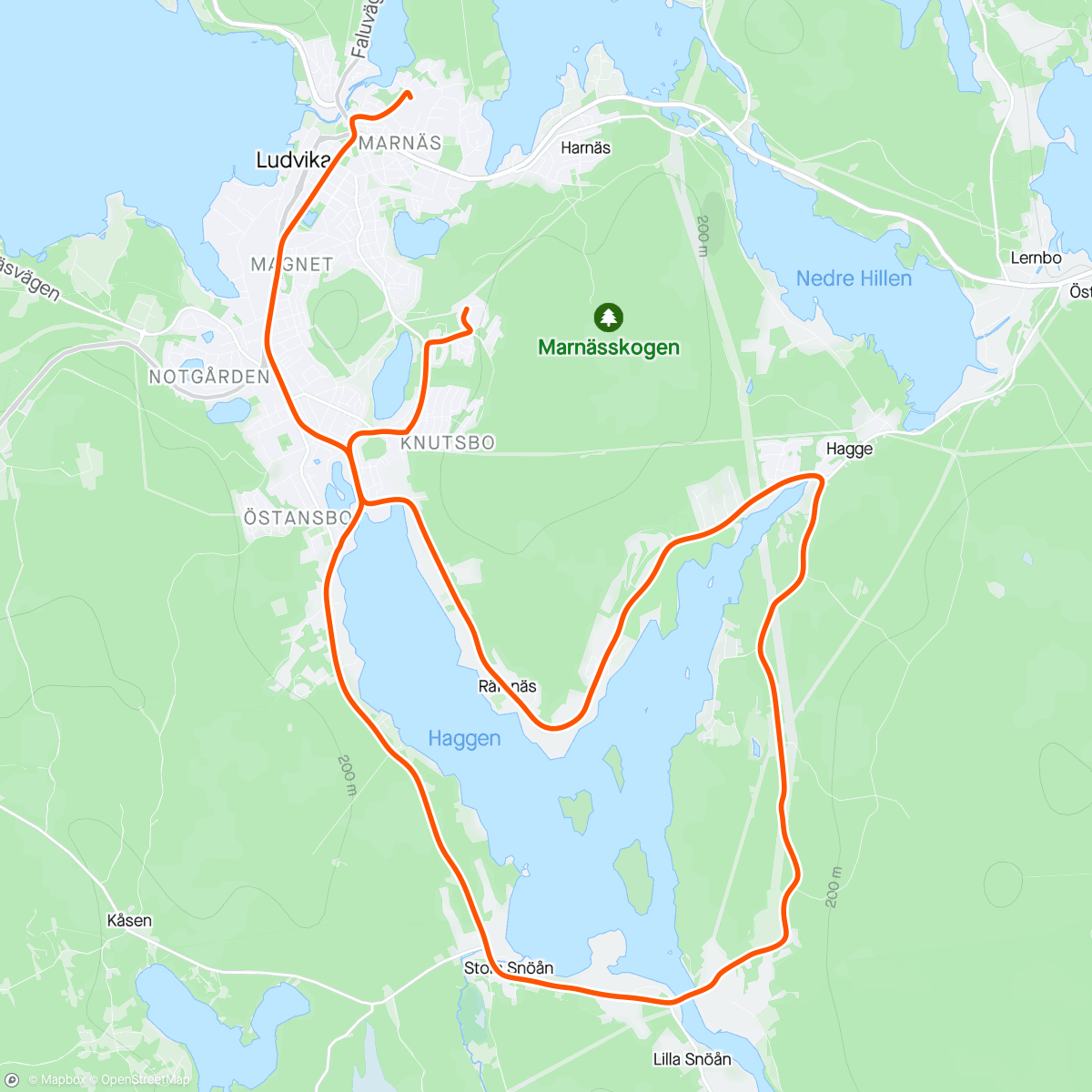 Map of the activity, Omväg till jobbet