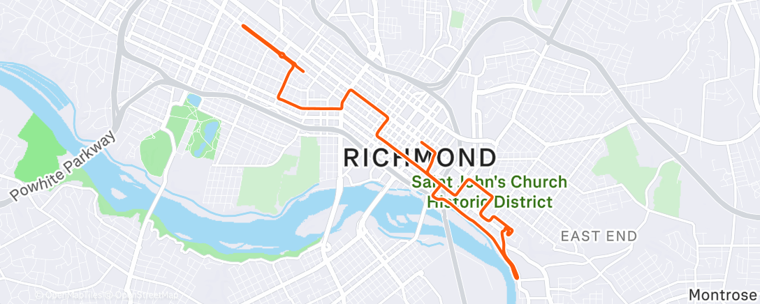 Map of the activity, Zwift