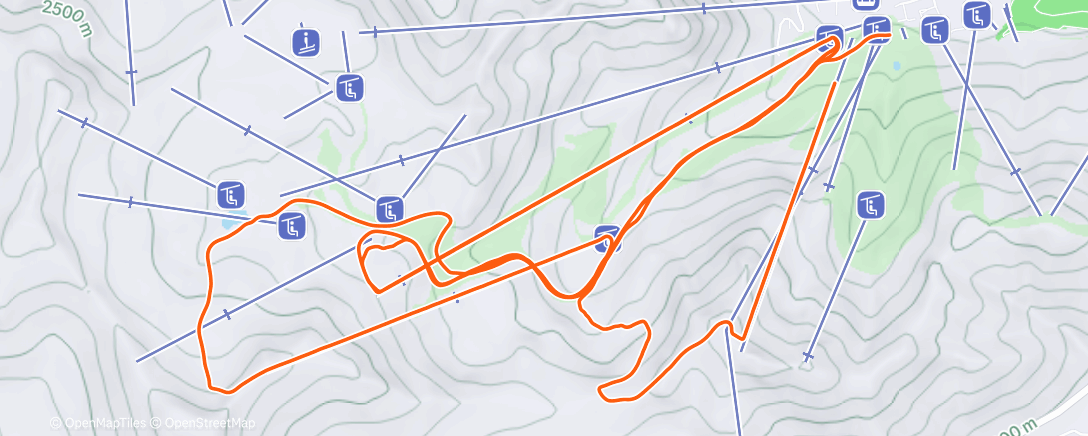 Map of the activity, Morning Alpine Ski