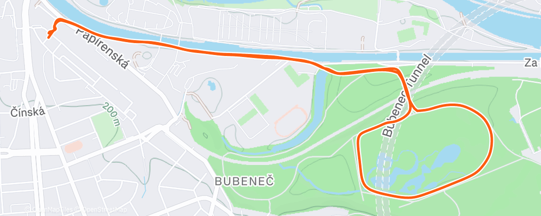 Map of the activity, Stromajda po čase