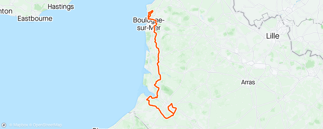 Map of the activity, 4 Jours de Dunkerque - J2